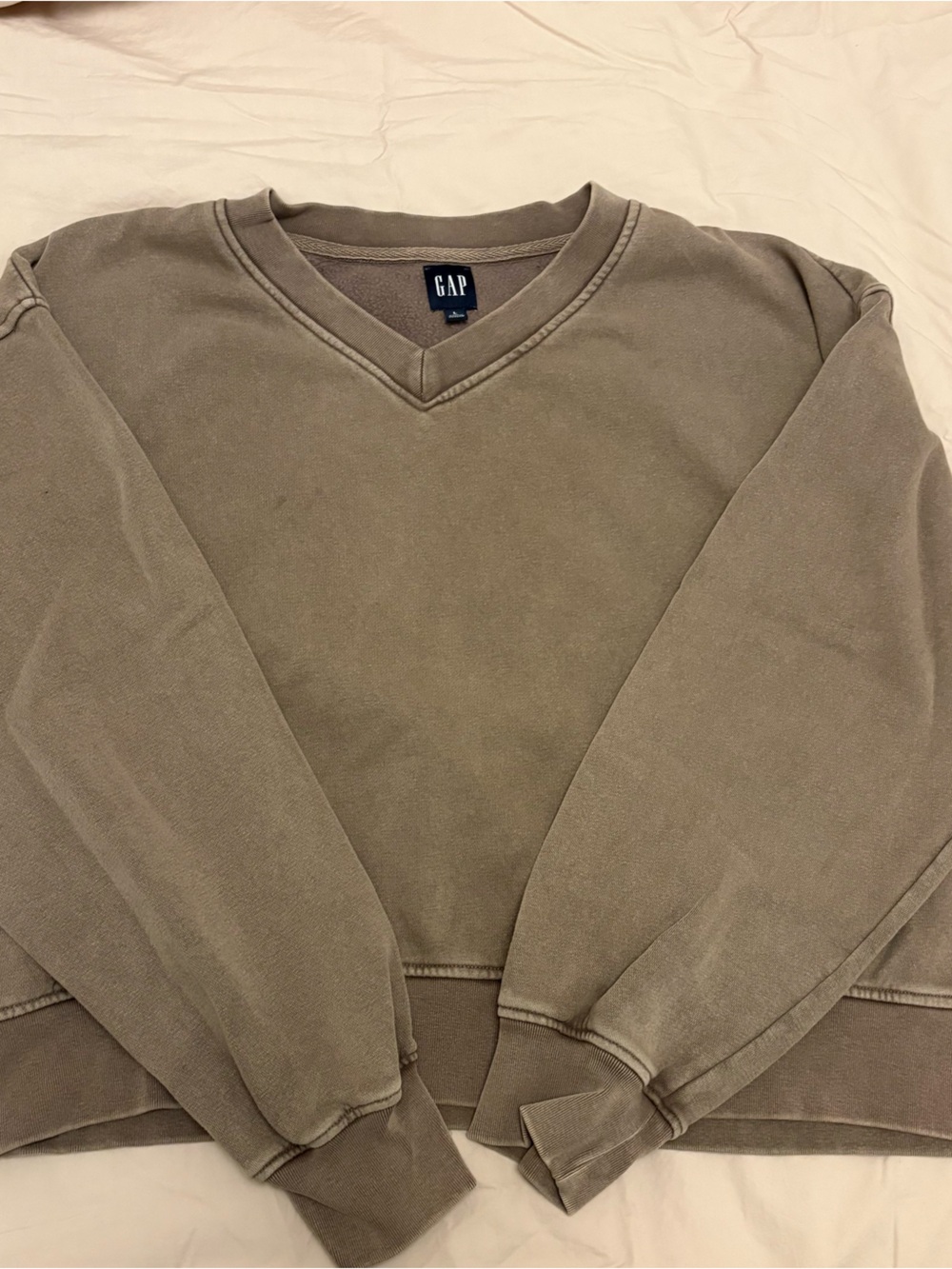 GAP VintageSoft Oversized V-Neck Sweatshirt